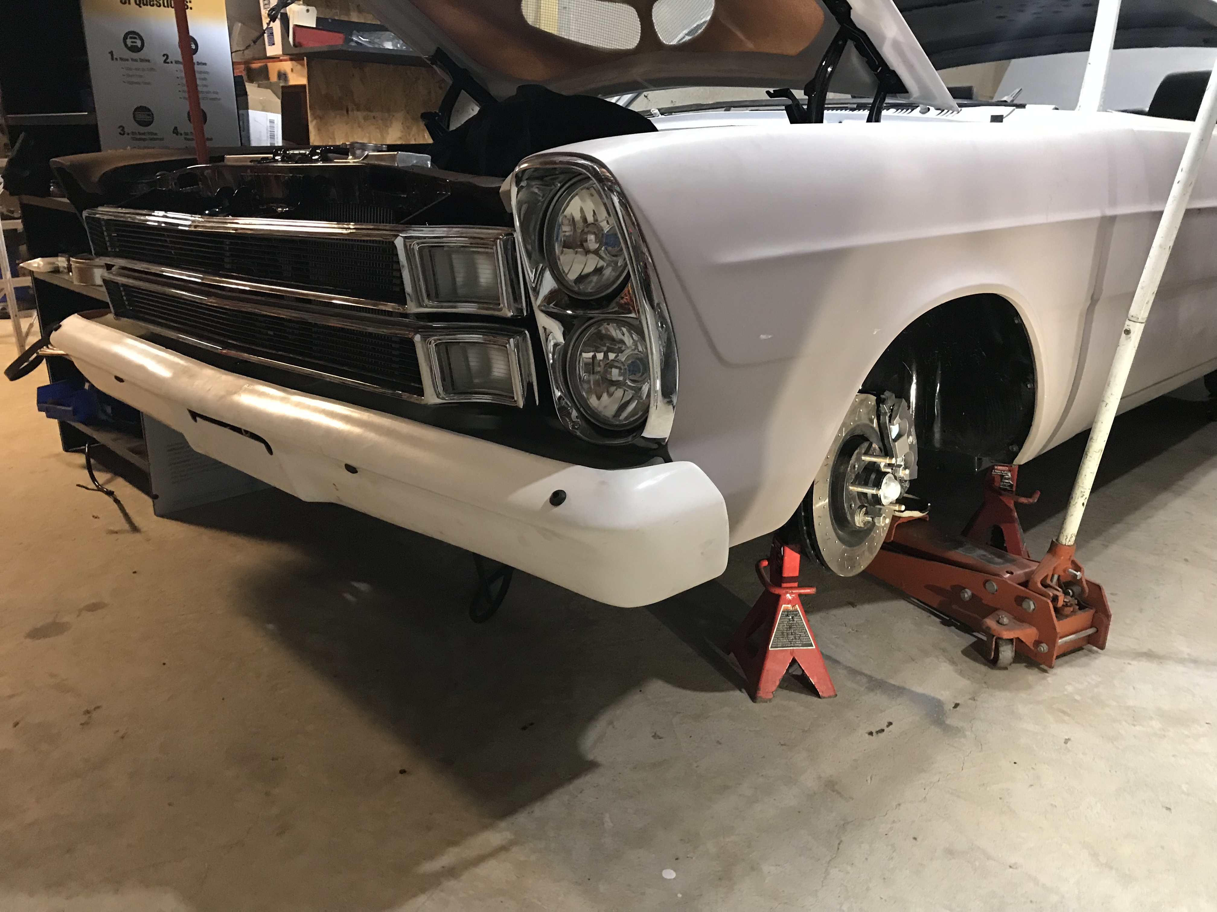 Fiberglass bumpers test fitting went well – Front & rear center